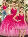 Fantastic Sleeveless Backless Floor Length Ruffles Sweet 16 Quinceanera Dress