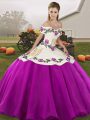 Pretty Floor Length Ball Gowns Sleeveless White And Purple Quinceanera Gowns Lace Up