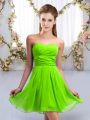 Designer Ruching Damas Dress Lace Up Sleeveless Mini Length