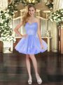 Clearance Ball Gowns Prom Party Dress Lavender Sweetheart Tulle Sleeveless Mini Length Lace Up