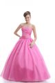 Glamorous Embroidery Quinceanera Gowns Rose Pink Lace Up Sleeveless Floor Length
