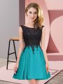 Captivating Sleeveless Zipper Mini Length Lace Vestidos de Damas