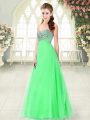 Extravagant Green Sweetheart Lace Up Beading Sleeveless
