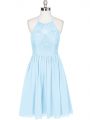 Lovely Halter Top Sleeveless Chiffon Homecoming Dress Lace Backless