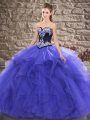 Discount Sleeveless Lace Up Floor Length Beading and Embroidery Sweet 16 Dress