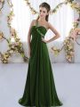 Sleeveless Brush Train Lace Up Beading Quinceanera Court of Honor Dress