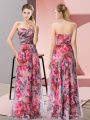 Exceptional Multi-color Printed Zipper Sweetheart Sleeveless Floor Length Prom Gown Pattern