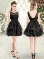 Black Prom Dresses Prom and Party with Beading and Lace Scoop Sleeveless Lace Up