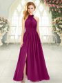 Best Ankle Length Burgundy Chiffon Sleeveless Ruching