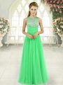Excellent Scoop Backless Beading Evening Dress Sleeveless