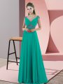 V-neck Sleeveless Satin Prom Party Dress Beading Backless