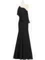 Enchanting Black Sleeveless Ruching Floor Length Dress for Prom