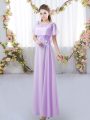 Hot Sale Lavender Scoop Neckline Appliques Quinceanera Dama Dress Short Sleeves Zipper