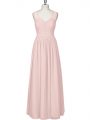 Romantic Sleeveless Ruching Zipper Evening Dress