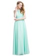 Sexy Turquoise Sleeveless Appliques Floor Length Prom Dress