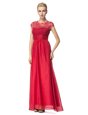 Scoop Sleeveless Organza Mother Of The Bride Dress Beading and Ruching Zipper