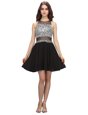 Colorful Scoop Sleeveless Beading Zipper Dress for Prom