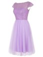Flirting Knee Length Zipper Prom Party Dress Lavender and In for Prom and Party with Beading,Silhouette: EmpireNeckline: bateauSleeve Length: cap sleevesHemline/Train: knee lengthBack Detail: zipperEmbellishment: beadingFabric: tulleShown Color: lavender(Color & Style representation may vary by monitor.)Occasion: prom,partySeason: spring,summer,fallFully Lined: YesBuilt-In Bra: Yes