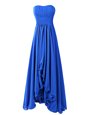 Exquisite Chiffon Sleeveless Floor Length Prom Homecoming Dress and Ruffles
