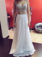 Fantastic Sleeveless Zipper Floor Length Sequins Prom Evening Gown