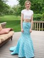 Scoop Satin Sleeveless Floor Length Prom Party Dress and Beading