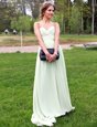 Fine Sweetheart Sleeveless Prom Evening Gown Floor Length Ruffles Lilac Organza