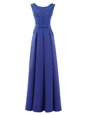 Eye-catching Scoop Sleeveless Lace and Belt Zipper Dress for Prom
