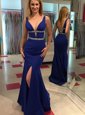 Mermaid Sleeveless Beading Backless Prom Evening Gown