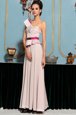 Pattern Prom Dress Pink Side Zipper Sleeveless Floor Length