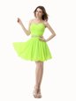 Green Zipper Sweetheart Beading Prom Evening Gown Organza Sleeveless
