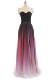 Popular Multi-color Sleeveless Belt Floor Length Homecoming Dress