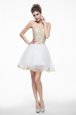 Sweetheart Sleeveless Chiffon Dress for Prom Beading and Lace Zipper