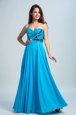 Baby Blue Column/Sheath Chiffon Sweetheart Sleeveless Beading Floor Length Zipper Prom Dresses