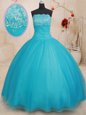 Amazing Apple Green Scoop Lace Up Beading and Ruffles and Pick Ups Sweet 16 Quinceanera Dress Sleeveless