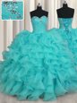 Classical Sleeveless Beading and Ruffles Lace Up 15th Birthday Dress