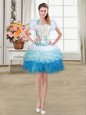 Discount Sweetheart Sleeveless Lace Up Prom Gown Multi-color Organza