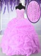 High End Sweetheart Sleeveless Organza Sweet 16 Quinceanera Dress Beading and Ruffles Lace Up