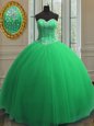 Adorable Sweetheart Lace Up Beading and Sequins 15 Quinceanera Dress Sleeveless