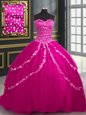 Luxury Sequins Ball Gowns Quince Ball Gowns Multi-color Sweetheart Tulle Sleeveless Floor Length Lace Up