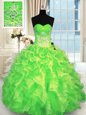 Beauteous Lace Up Quinceanera Gowns Beading Sleeveless Floor Length