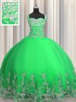 Decent Really Puffy Floor Length Lace Up Quinceanera Dress Gold and In for Military Ball and Sweet 16 and Quinceanera with Beading and Sequins