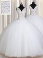 Dynamic Scoop Sleeveless Appliques Lace Up Quince Ball Gowns
