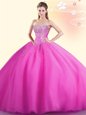 Artistic Sleeveless Lace Up Floor Length Beading 15 Quinceanera Dress