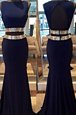 Luxury Mermaid Sleeveless Backless Floor Length Sequins Prom Gown