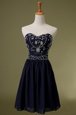 High End Sleeveless Embroidery Zipper Evening Dress