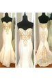 High Class Mermaid White Celebrity Inspired Dress Prom and Party and For with Beading and Appliques Sweetheart Sleeveless Zipper