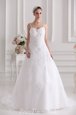 Decent White Tulle and Lace Zipper Wedding Dresses Sleeveless Brush Train Beading and Lace and Appliques