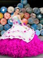 Gorgeous Multi-color Sleeveless Organza Lace Up 15th Birthday Dress for Military Ball and Sweet 16 and Quinceanera