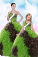 Affordable Fabric With Rolling Flowers Sleeveless Floor Length Sweet 16 Dress and Beading and Sequins