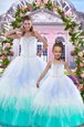Multi-color Tulle Lace Up Sweetheart Sleeveless Floor Length Quince Ball Gowns Beading
